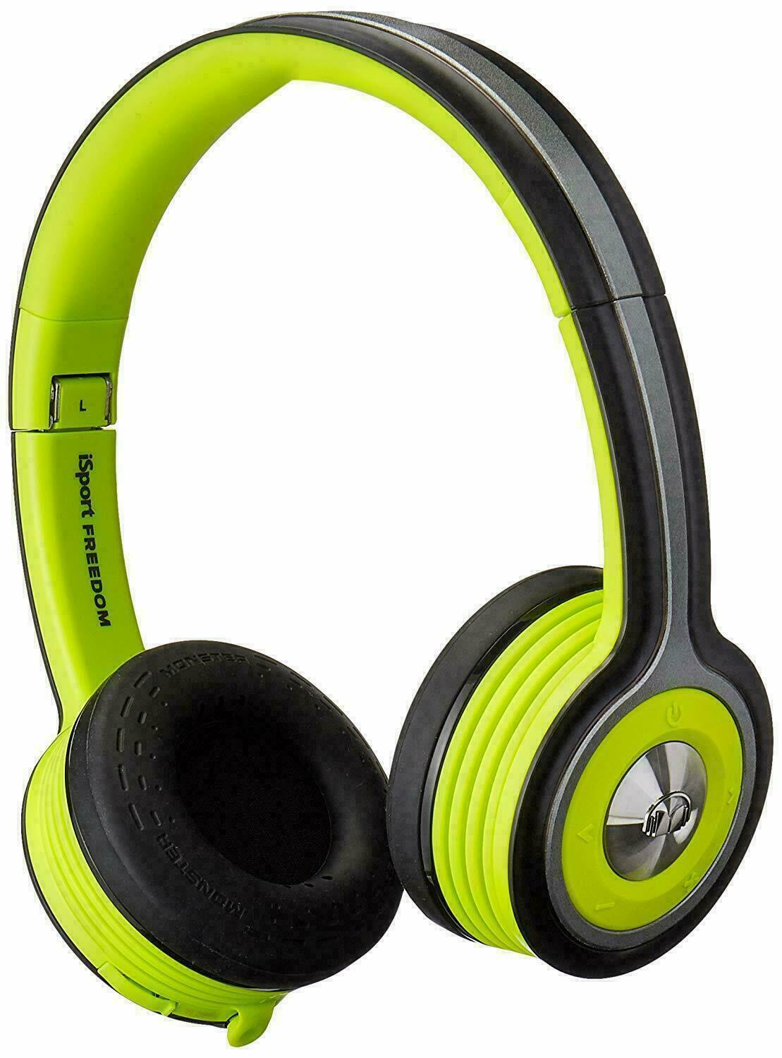 Monster Headphones iSport Freedom Wireless Bluetooth OnEar Sweat Proof