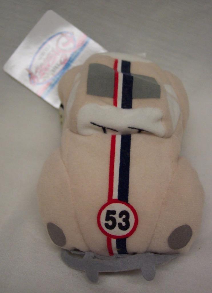 Walt Disney HERBIE THE LOVE BUG CAR 6" Bean Bag STUFFED ANIMAL Toy NEW