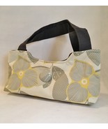 Morgan Floral Purse Chic Handbag Yellow Gray Flowers Handcrafted Bag Tot... - $90.00