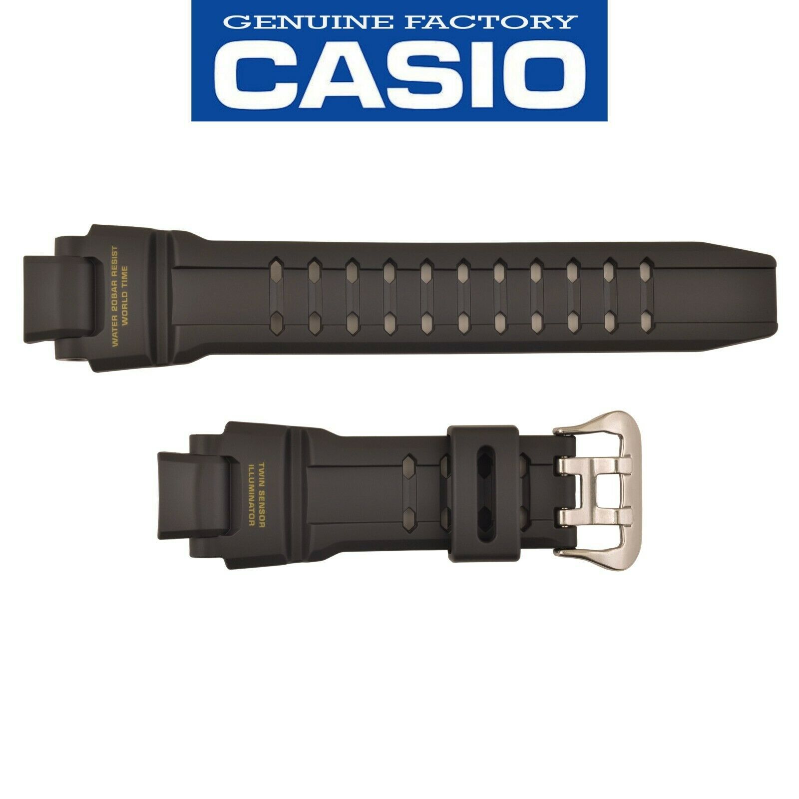 Genuine CASIO G-SHOCK Watch Band Strap 22mm Black Rubber  GA-1100-9G GA-1100GB-1 - $36.95