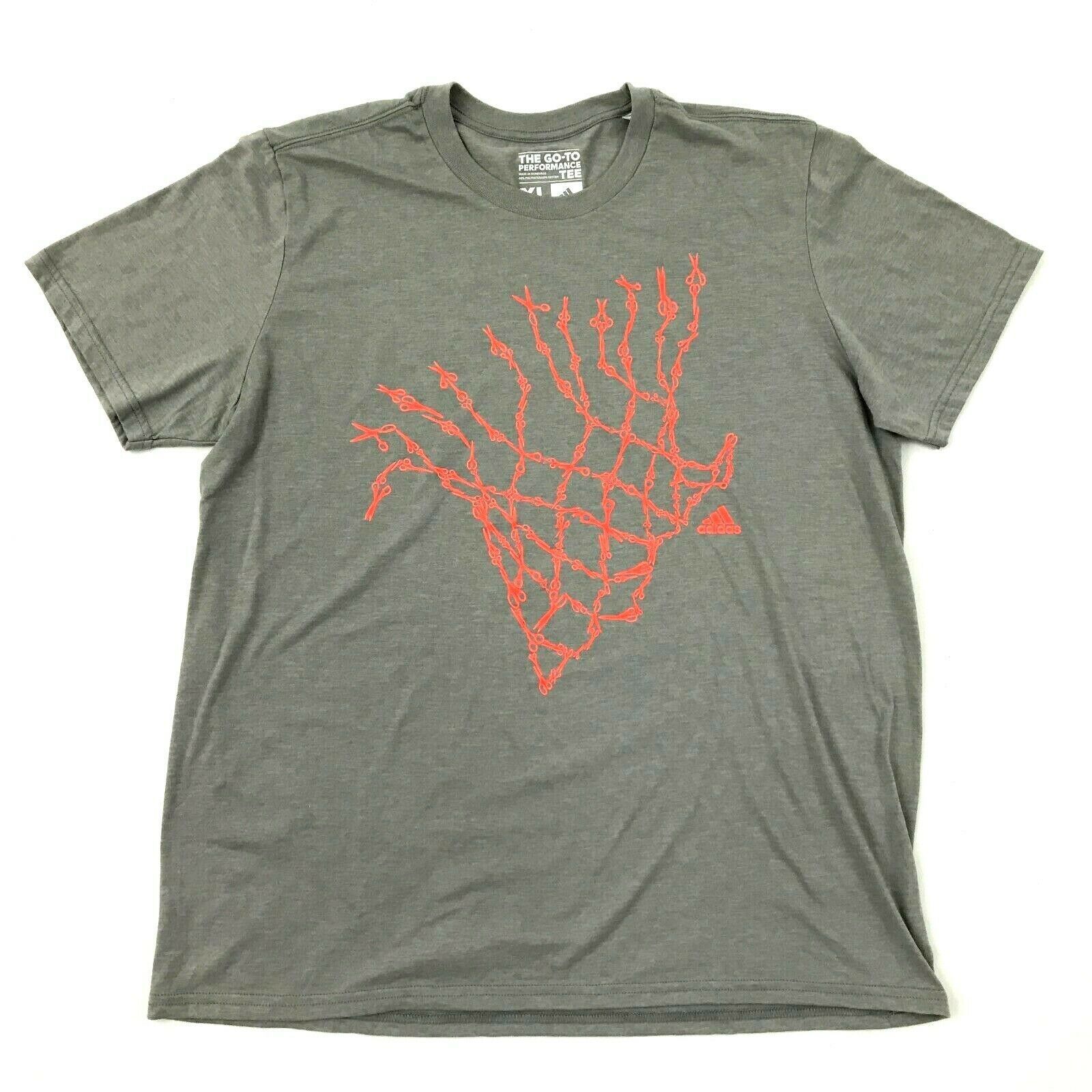 Adidas Basketball Shirt Performance Tee SCISSOR Net Graphic Size XL