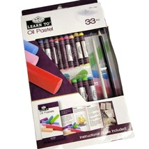 Royal Langnickel Learn to Oil Pastel 33 Pieces Instructional Guide NIP - $14.85