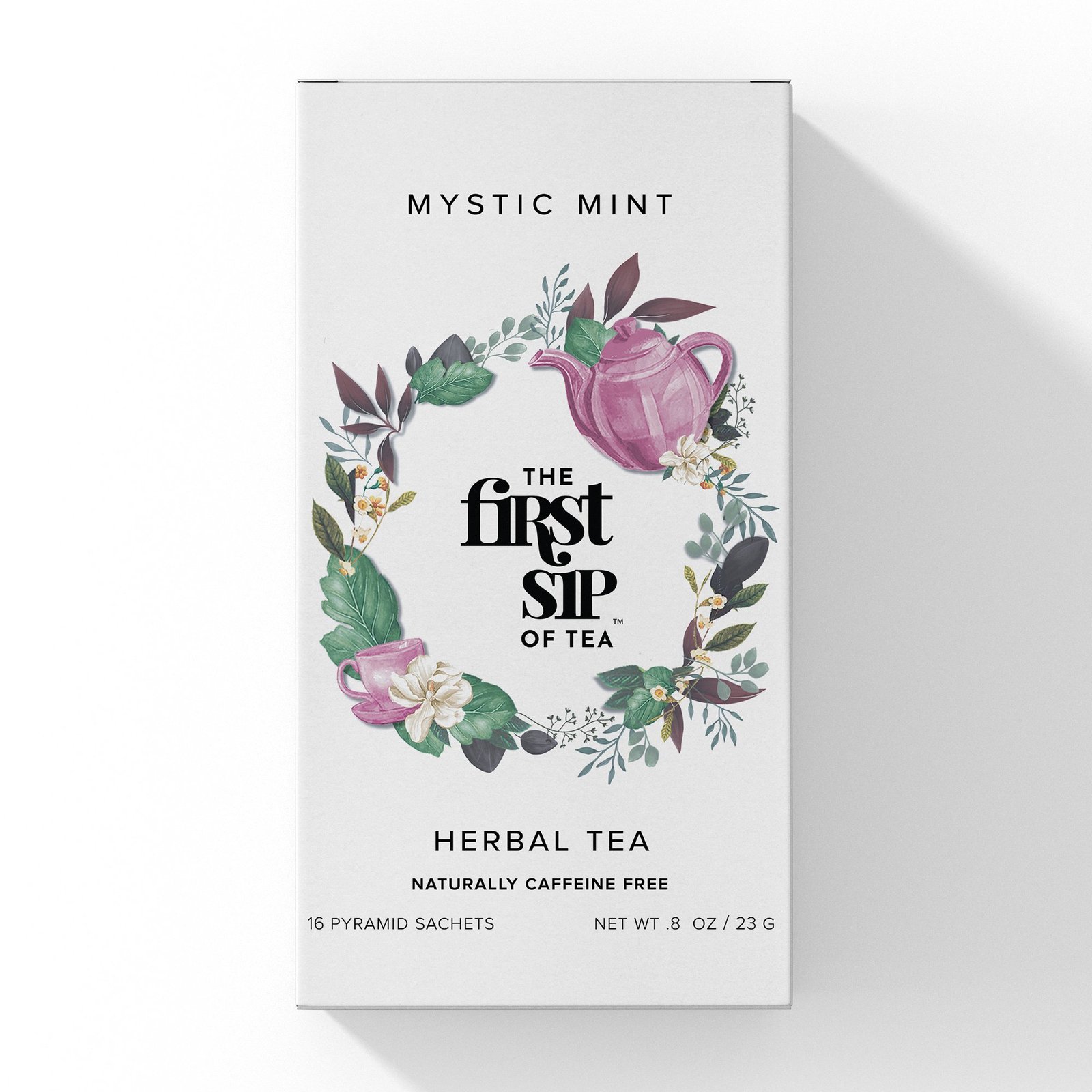 Mystic Mint Herbal Tea Box 16 ct. Premium teabox Minty, Floral, Spice