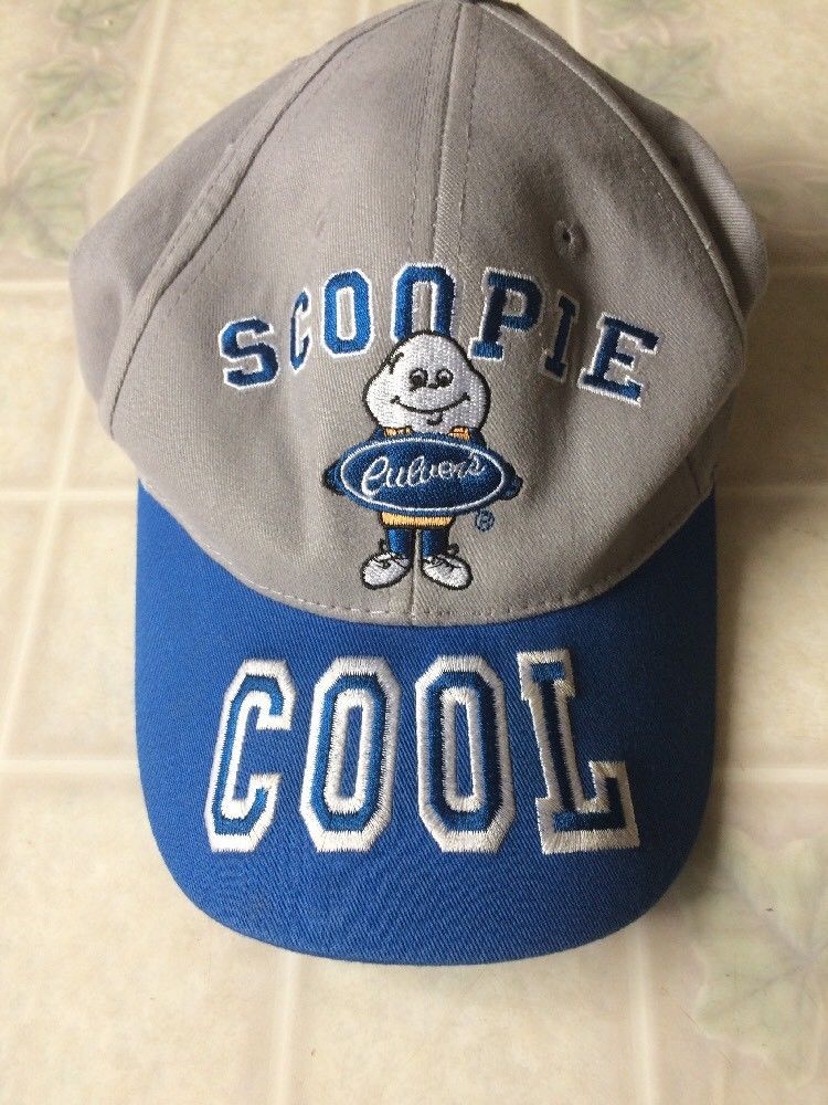 Kid's Embroidered Scoopie Culver's Baseball Cap Adjustable Back Blue