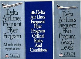 Delta Air Lines Frequent Flyer Rules Award &amp; Membership Application Book... - $21.81