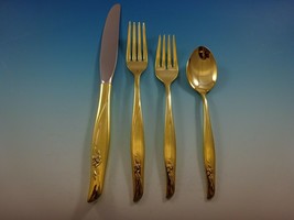 Sea Rose Gold by Gorham Sterling Silver Flatware Set For 8 Service Verme... - $2,767.05
