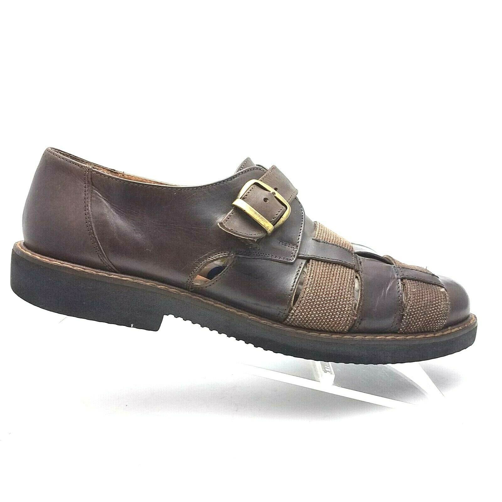 Alfani Leather Sandals Casual Buckle Shoes Mens Size 9 M Made In Italy Vintage - Sandals & Flip 