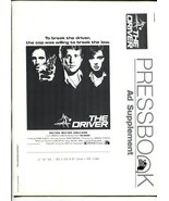 The Driver Original Pressbook Ad Supplement 1978 Ryan O&#39;Neal - $31.53