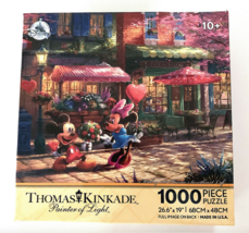 Disney Parks Kinkade Sweetheart Cafe Valentines Day 1000 piece Jigsaw Puzzle image 1