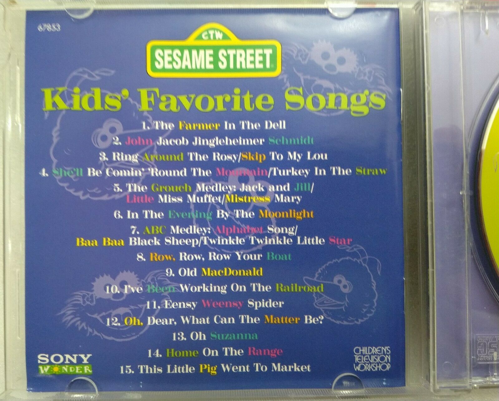 CD Sesame Street Kids Favorite Songs (CD, 1997, Sony Wonder) - CDs