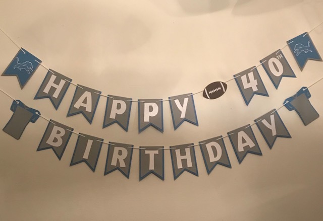 Detroit Lions Birthday Banner Instant Download