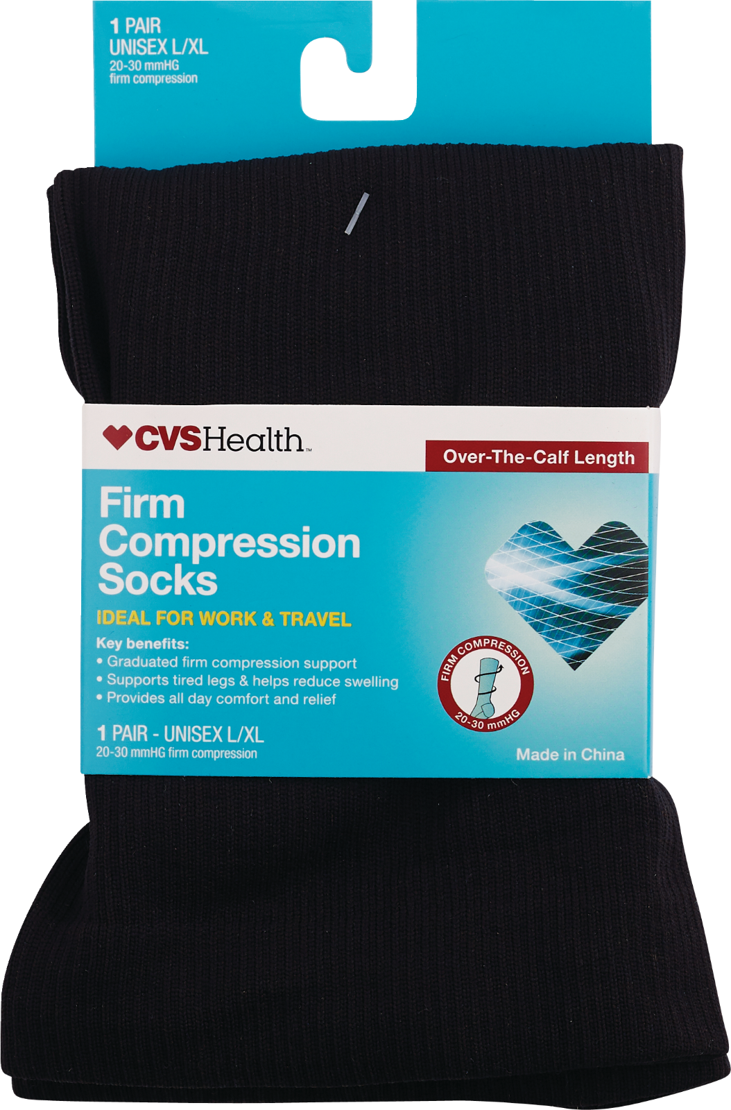 CVS Health Firm Compression Socks Unisex L/XL - Socks