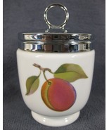 Royal Worcester Evesham Gold Egg Coddler King 3 1/4&quot; Double with Lid Met... - $34.95