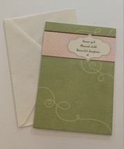New Hallmark Greeting Card Christening Baby Your Daughter - $1.89