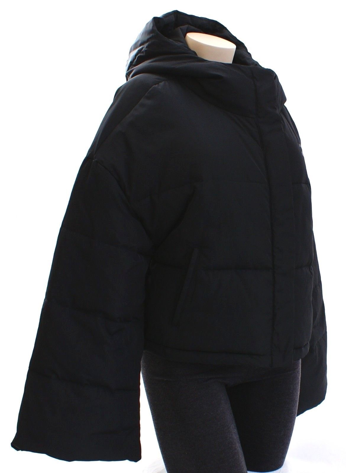 Puma Black Cropped Puffa Jacket Cropped Hooded Puffer Jacket Women's NWT - Coats, Jackets & Vests