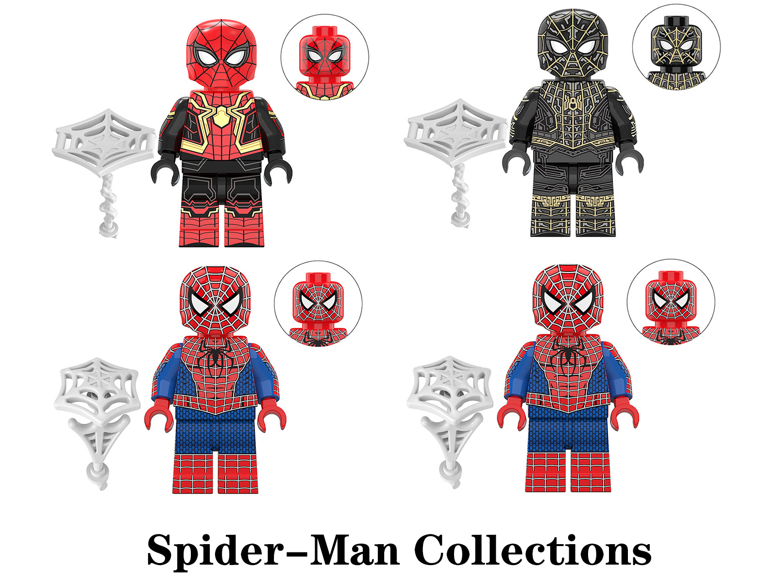 The Amazing Spider-Man Collection 4 Minifigures for boys and girls