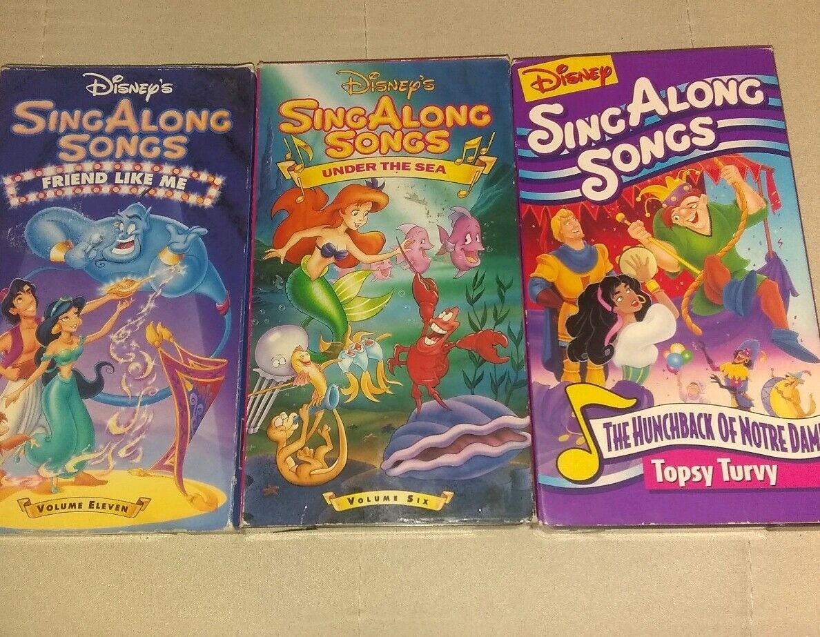 Disney Sing Along Songs 3 movie Lot: Friend Like Me, Under the Sea ...