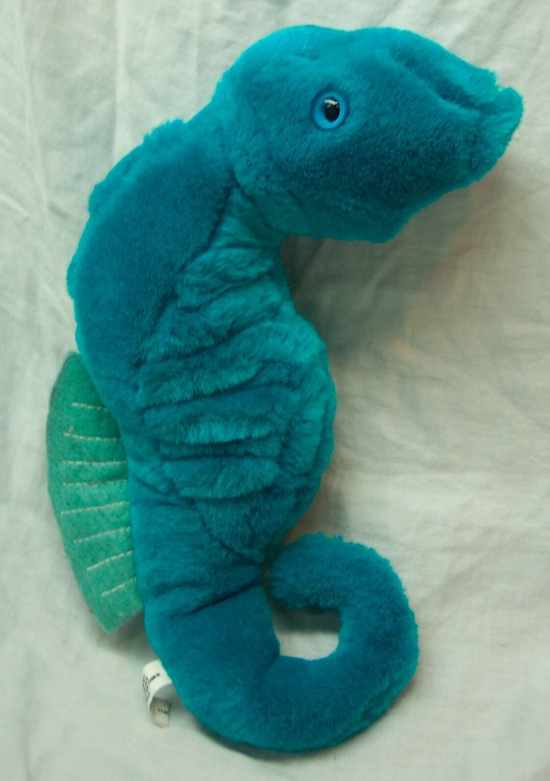 Wildlife Artists 1993 BRIGHT TURQUOISE SEA HORSE 11" Plush STUFFED