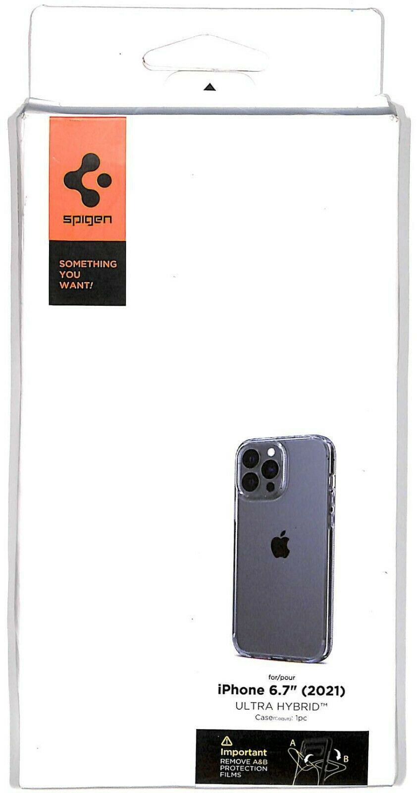 For Apple iPhone 13 Pro Max 6.7" 2021 - Spigen Ultra Hybrid Clear Case New - $10.88