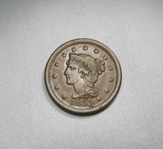 1853 Large Cent AU+ Coin AI107 - $134.42