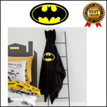 OFFICIAL BATMAN Black Kids Boys Childrens Hooded Blanket Cape Clothing S... - $40.50
