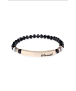 Black Blessed Rondelle Beads  Bracelet - $19.50