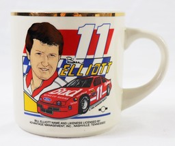 VINTAGE Budweiser Bill Elliott #11 Car Ceramic Coffee Mug - $14.84