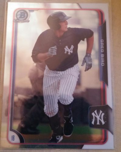 2015 Bowman Chrome Prospects Base Card #BCP74 GREG BIRD RC Yankees New York Card