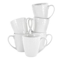 Elama Cara 6 Piece Porcelain Cup Set in White - $48.18
