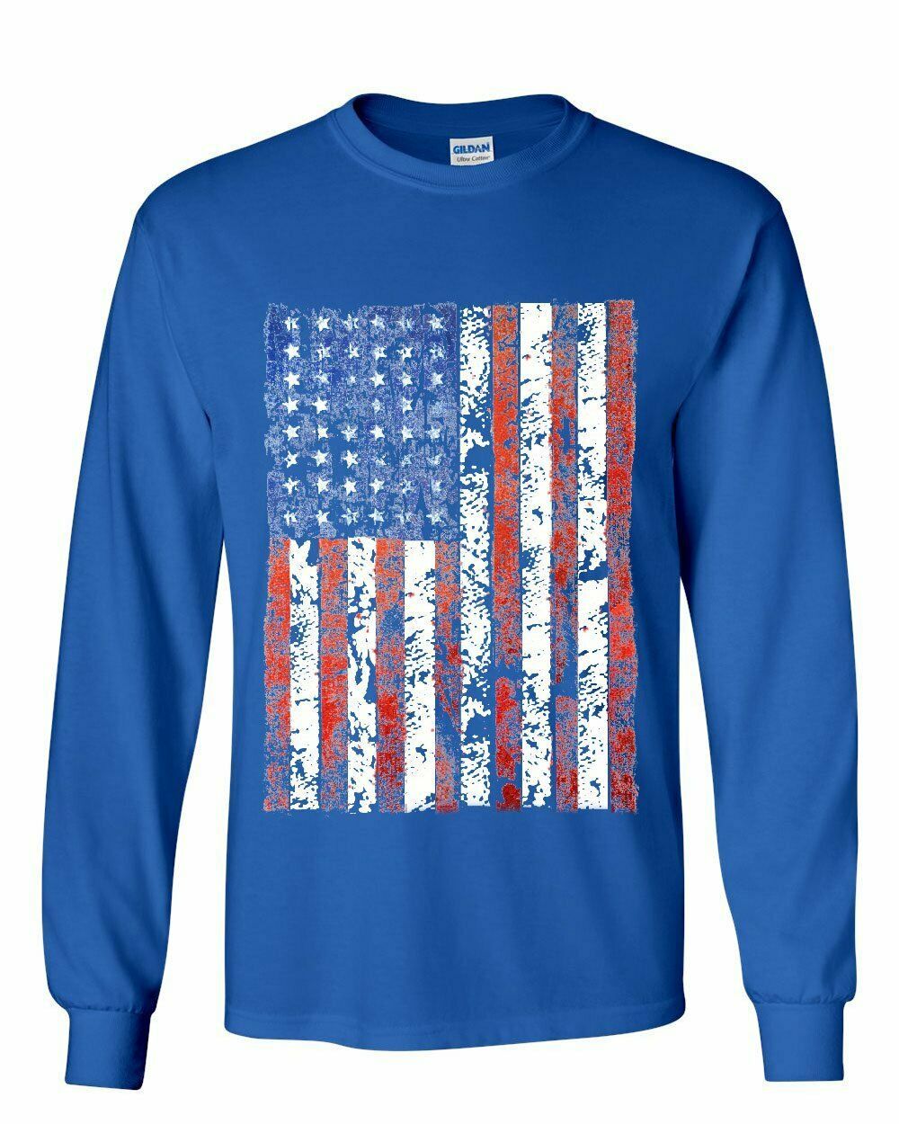 off shoulder american flag shirt