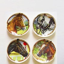 4 Plates Horse Heads CDD198 By Barb Wall Art Dollhouse Miniature - $20.85
