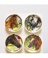 4 Plates Horse Heads CDD198 By Barb Wall Art DOLLHOUSE Miniature - $20.85