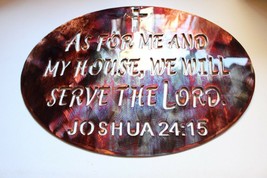 As for me and my house metal wall decor 39.4cm x 29.2cm Copper/Bronze - $44.97