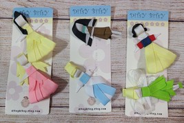 Ditsy Bitsy Princess Boutique Barrette Hair Clips Lot of 6 Cinderella Be... - $24.24