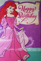 Disney Little Mermaid Greeting Card Birthday "Happy Birthday" - $3.89