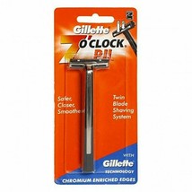 Gillette 7 O&#39;Clock Safer Razor Handle Clean Shaving Twin Blade shaving S... - $8.11+