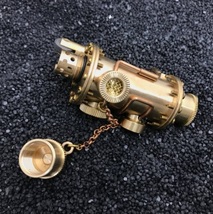 Vintage steampunk handmade lighter marine style pure copper heavy brass ... - $105.00