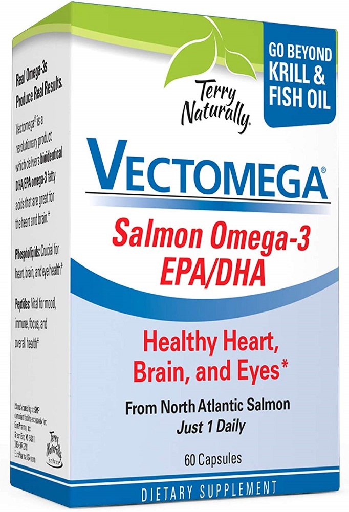 Terry Naturally Vectomega - 214 mg Omega-3, 60 Capsules - Fatty Acid & Phospholi