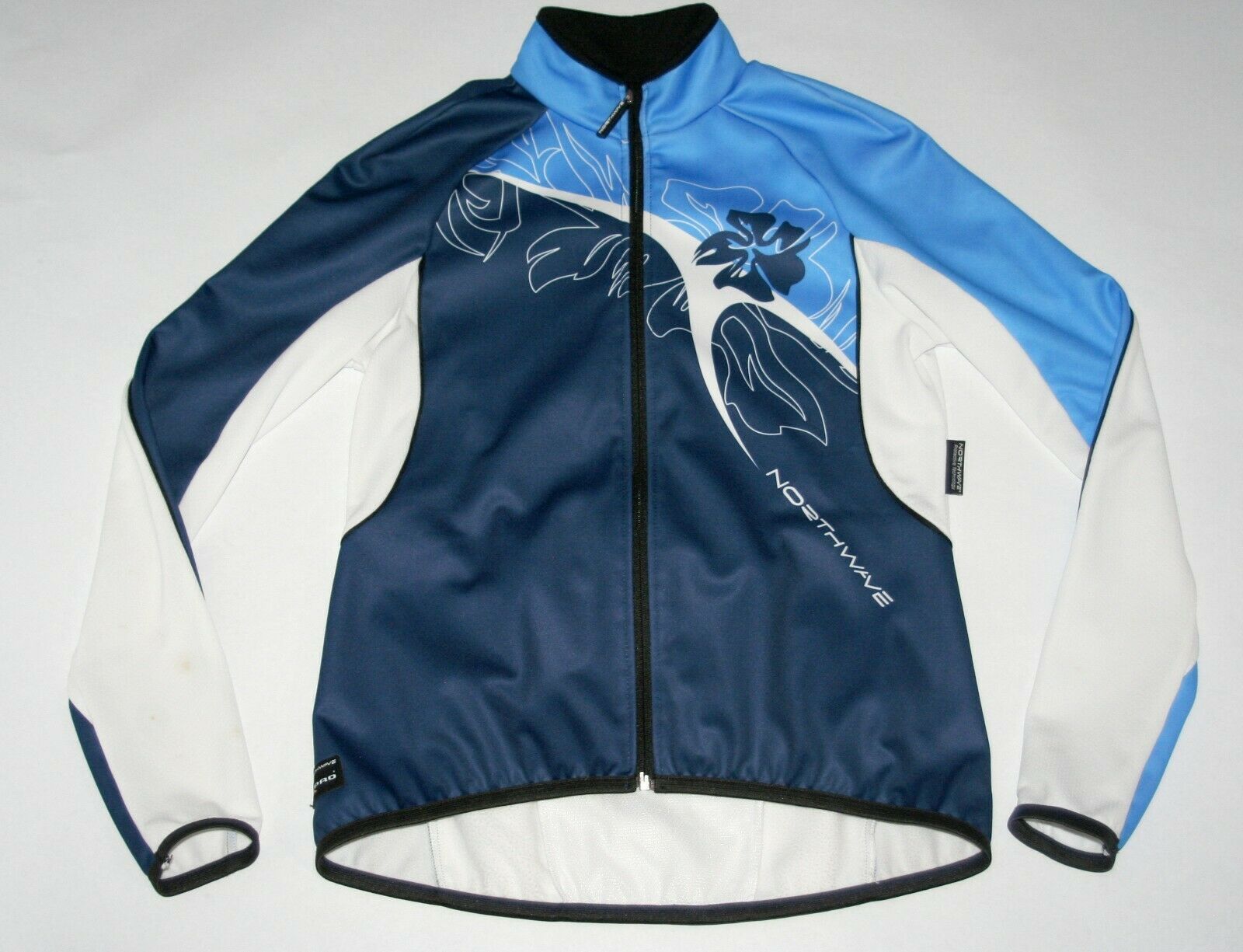 Primary image for NorthWave Cycling Softshell Cold Weather Jacket Full Zip White Blue Women Medium