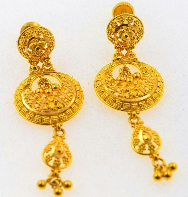traditional earrings designs gold