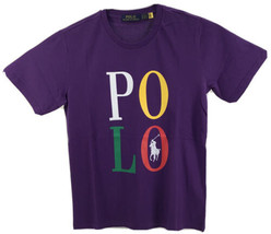Polo Ralph Lauren Custom Fit Crew Neck Short Sleeve Logo T-Shirt, Purple... - $36.99