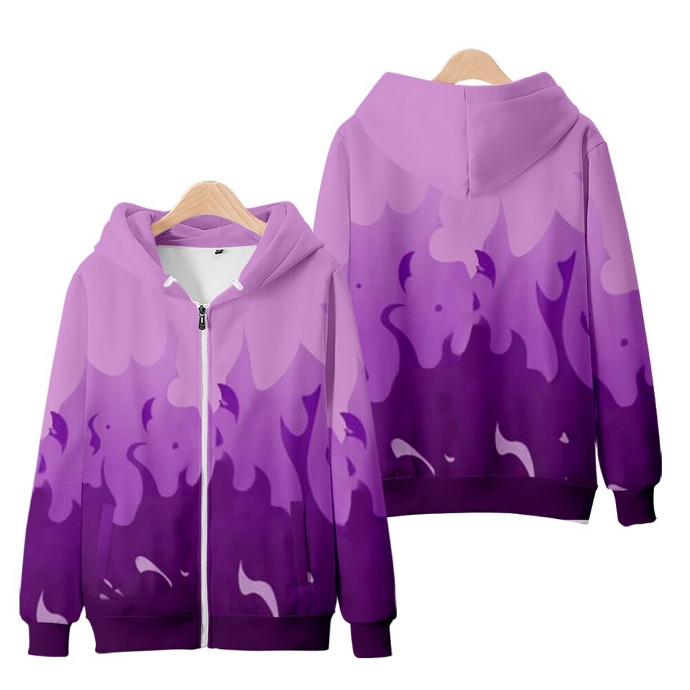 Aphmau Merch Hoodie Zipper Flame Purple And and similar items