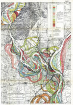 Sheet 1 - 1944 Harold Fisk Map Mississippi River Meander Belt Alluvial Valley - $13.81
