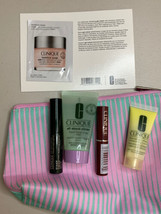 Lot of 5 x Clinique Travel Size + Cosmetic Makeup Bag Zipper Pouch Mediu... - $14.85