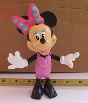 Mattel Disney Minnie Mouse Pink Hair Bow Snap N Style Bowtique 6&quot; Figurine  - £8.50 GBP