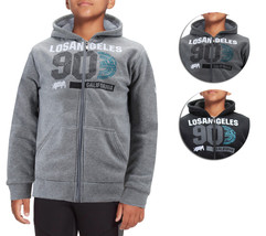 Boys Los Angeles Athletic Sherpa Lined Fleece Kids Zip Up Hoodie Sweater Jacket image 1