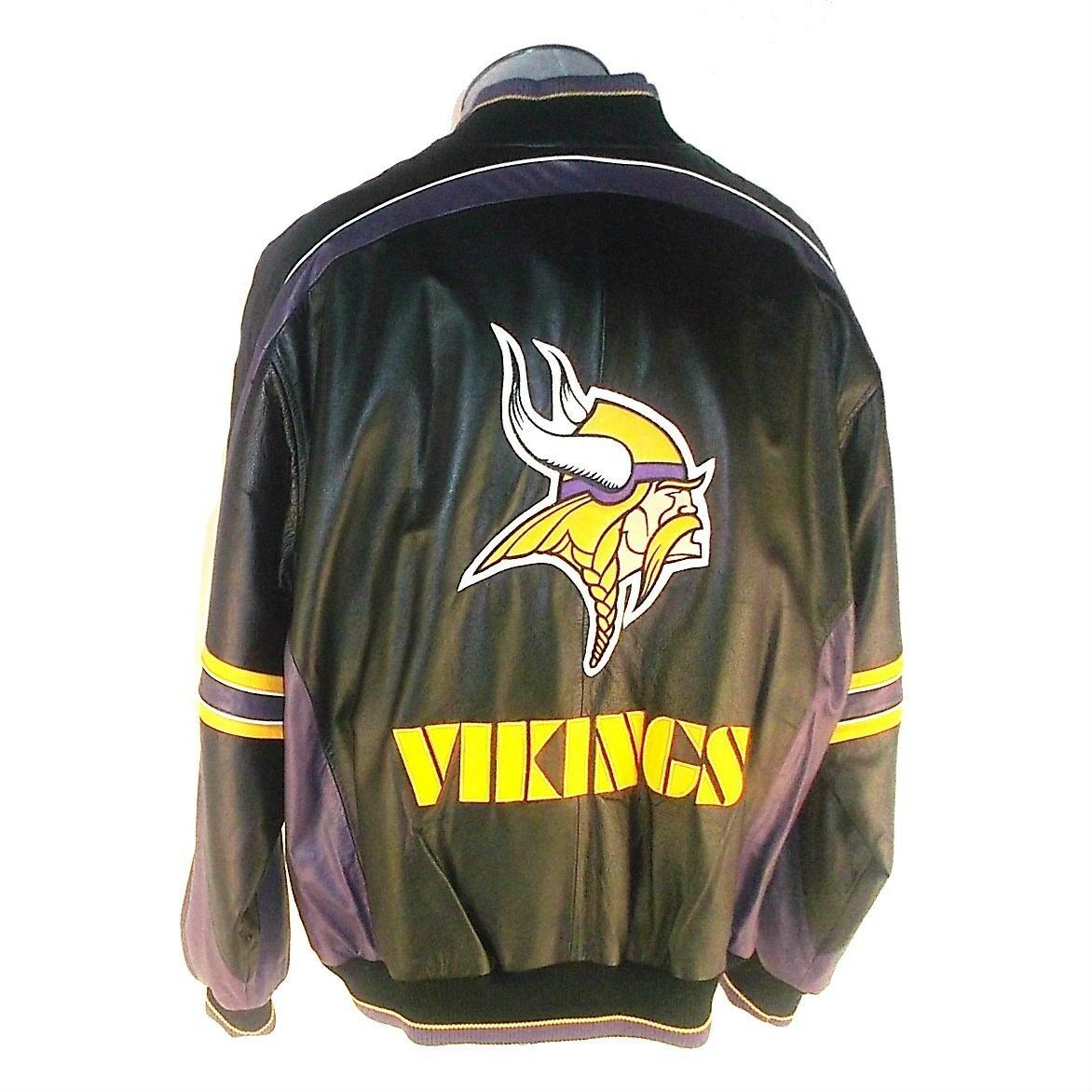 Maker of Jacket Fashion Jackets Vintage 90s Minnesota Vikings NFL Suede Leather