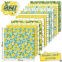 Whaline 12 Designs Lemon Pattern Paper Pack 24 Sheet Holiday Scrapbook S... - $30.48