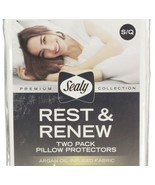 Sealy Pillow Protector 2 Pack Standard Size Infused w Argan Oil NEW - $17.75
