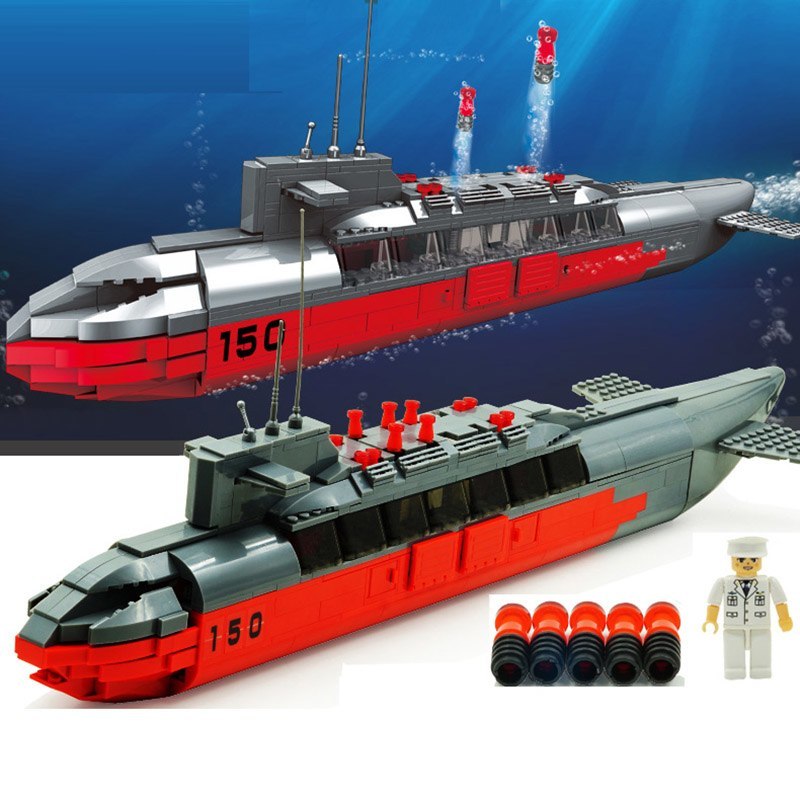 vintage white lego submarine
